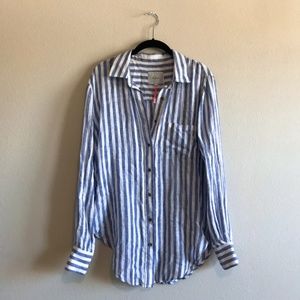 Rails x Free People Striped Linen Button Down